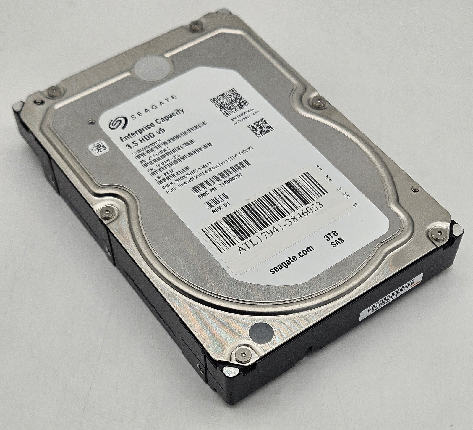 Seagate 3TB 7200RPM SAS 12Gbps 128MB Cache (512n) 3.5" Hard Drive ST3000NM00250