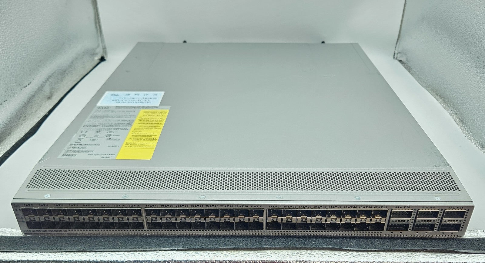 Cisco Nexus 48-Port 10/25GB SFP+ & 6-QSFP+ Network Switch (Red) N9K-C93180YC-EX0
