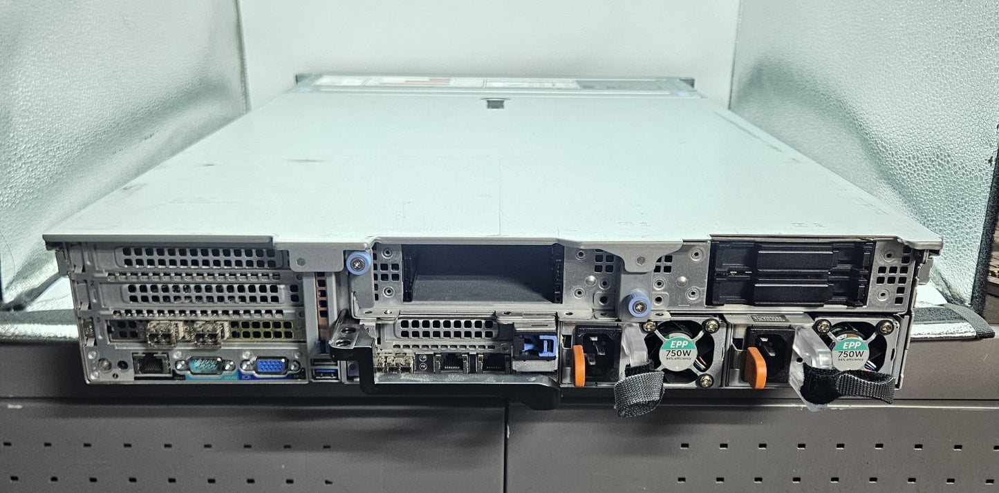 Poweredge R740xd 2x Gold 5115 64GB RAM 2x 750w PSU PERC H740P Mini NO HDD2
