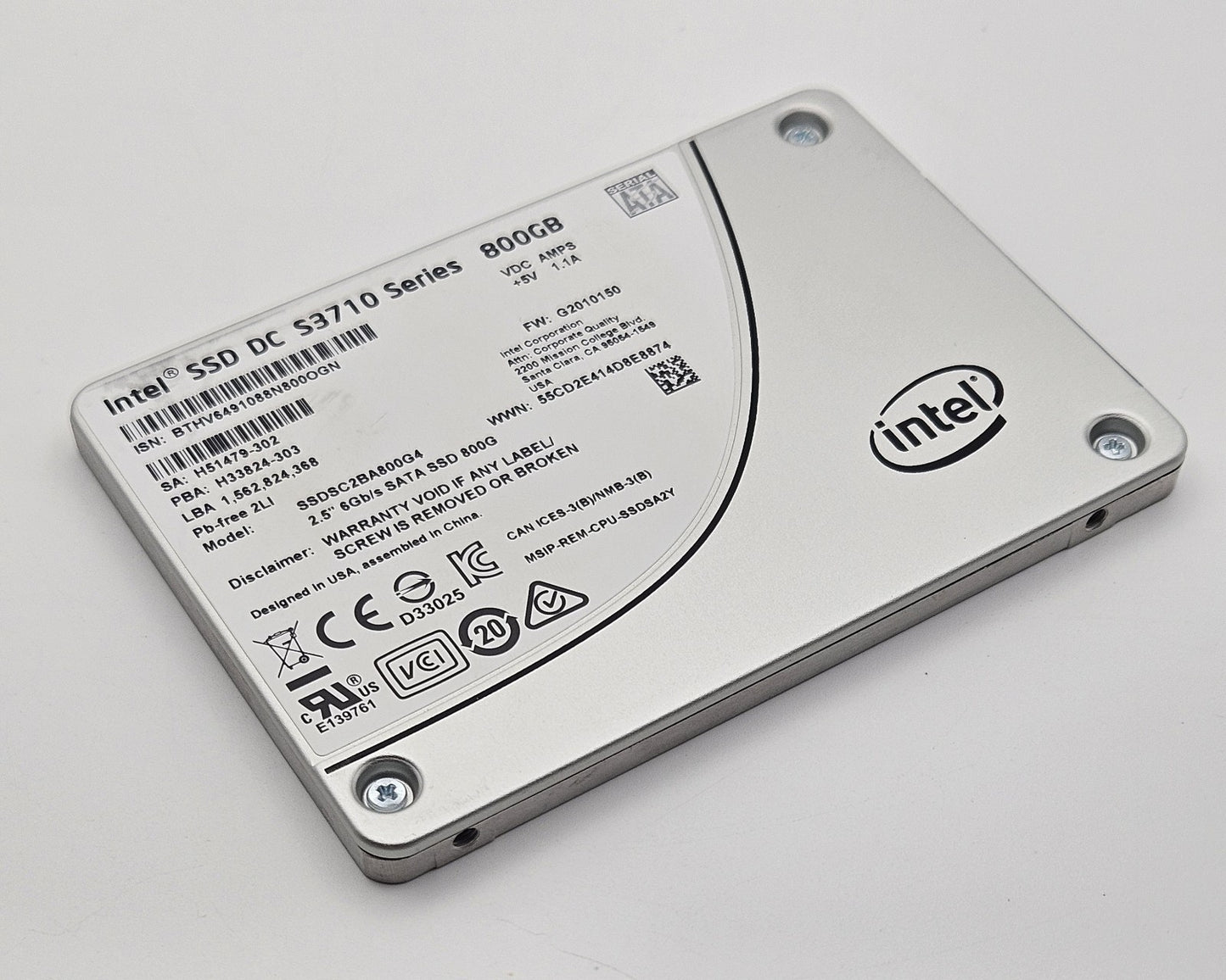 Intel DC S3710 800GB MLC SATA 6Gbps High Endurance 2.5" SSD SSDSC2BA800G4 **0