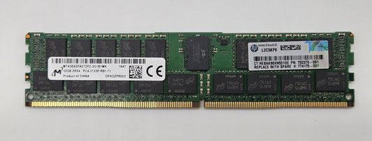 Micron 32GB PC4-17000 DDR4-2133MHz ECC REG Server Memory MTA36ASF4G72PZ-2G1B10