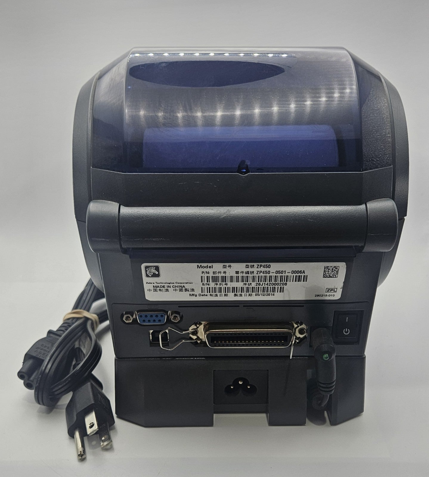 Zebra ZP450 Direct Thermal Label Printer (42,593 Printed)2