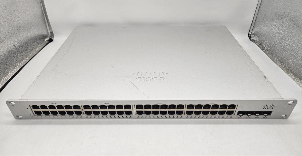 Cisco Meraki 48-Port PoE+ GbE & 4-1Gb SFP Network Switch UNCLAIMED MS210-48FP0