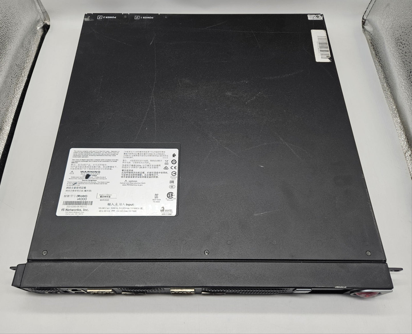 F5 Networks 8-Port SFP 4-Port SFP+ Load Balancer w/ 2x PSU I4000 No OS/HDD2