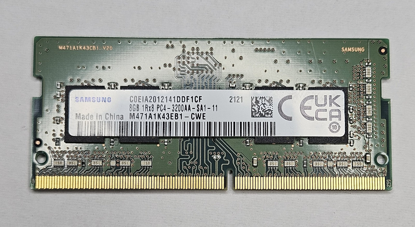 Samsung 8GB PC4-25600 DDR4-3200MHz SoDimm Laptop Memory RAM M471A1K43EB1-CWE0
