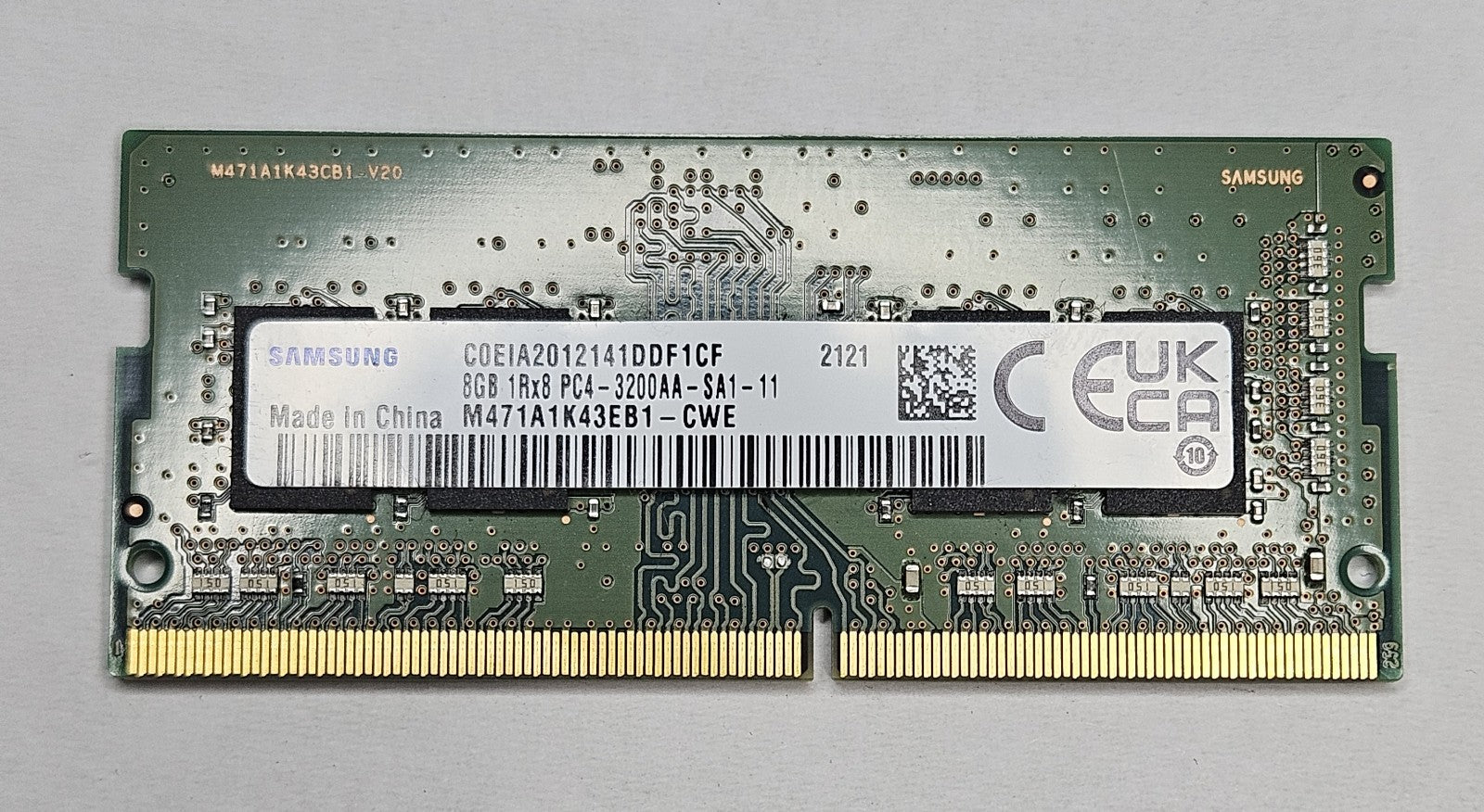 Samsung 8GB PC4-25600 DDR4-3200MHz SoDimm Laptop Memory RAM M471A1K43EB1-CWE0