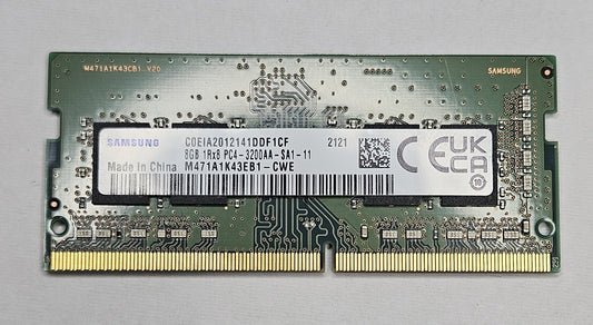 Samsung 8GB PC4-25600 DDR4-3200MHz SoDimm Laptop Memory RAM M471A1K43EB1-CWE0