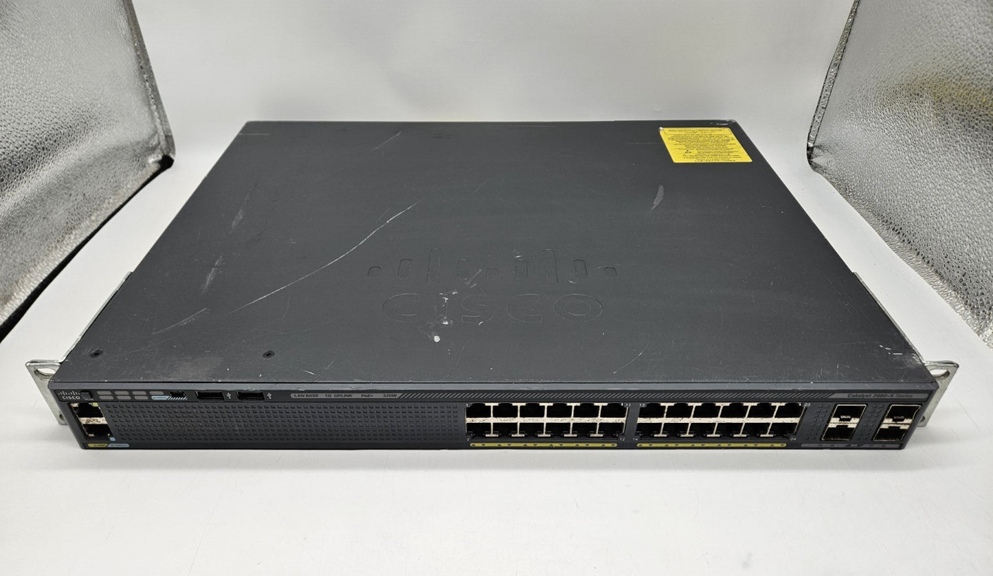 Cisco Catalyst 2960X 24-Port PoE+ GbE 4-Port SFP Network Switch WS-C2960X-24PS-L0