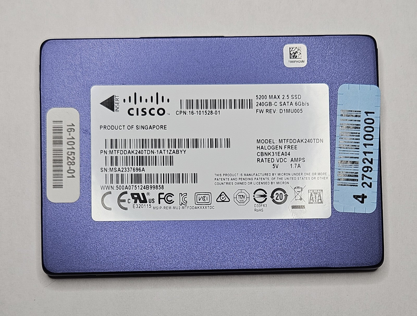 Micron 240GB TLC SATA 6Gbps Mixed Use 2.5" SSD MTFDDAK240TDN1