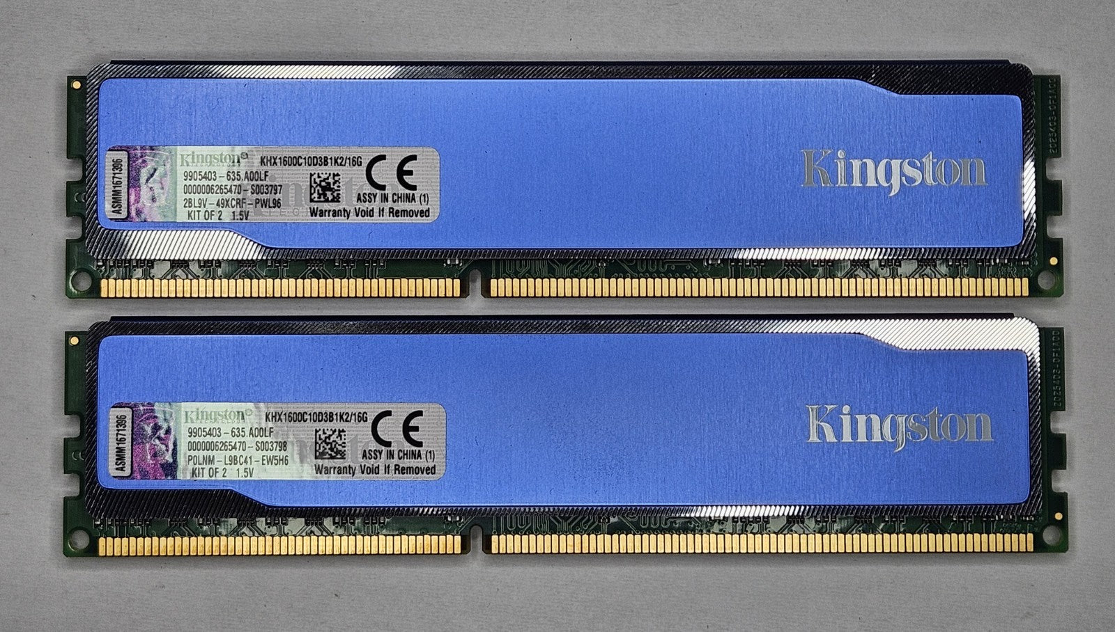 HyperX Blu 16GB (2X8GB) PC3-12800 DDR3-1600MHz Desktop RAM KHX1600C10D3B1K2/16G0