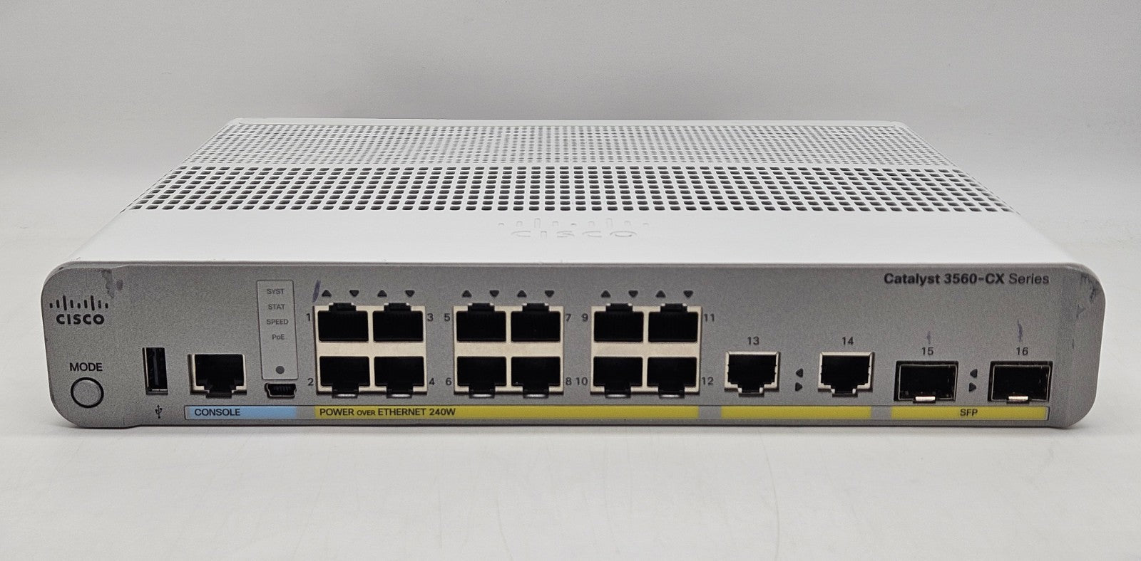 Cisco Catalyst 12-Port PoE GbE & 2-Port DP SFP Network Switch WS-C3560CX-12PC-S1