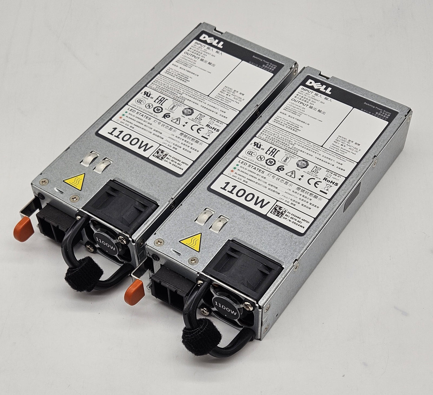 LOT OF 2 Dell 1100W 48-60V DC Power Supply PowerEdge R620/720/820 R720XD 5G4WK0