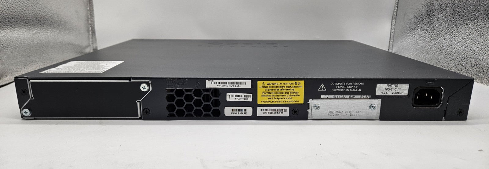 Cisco Catalyst 2960X 48-Port GbE PoE & 4-SFP Network Switch WS-C2960X-48LPS-L3