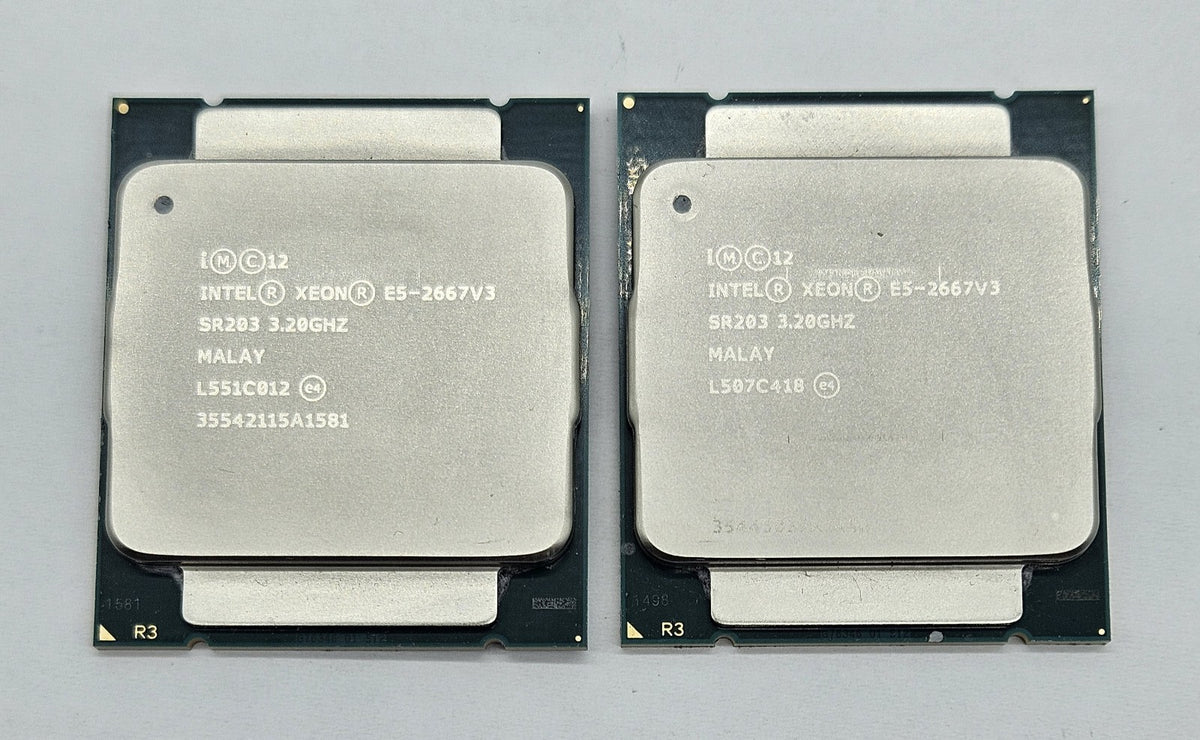 LOT OF 2 Intel Xeon E5-2667v3 3.2GHZ 20MB LGA2011-3 8-Core CPU Processor SR2030