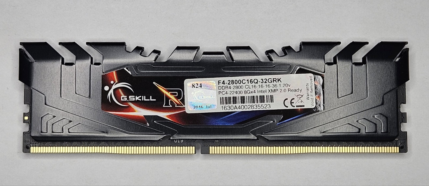Ripjaws 32GB Kit (4X8GB) PC4-22400 DDR4-2800MHz Desktop RAM F4-2800C16Q-32GRK1