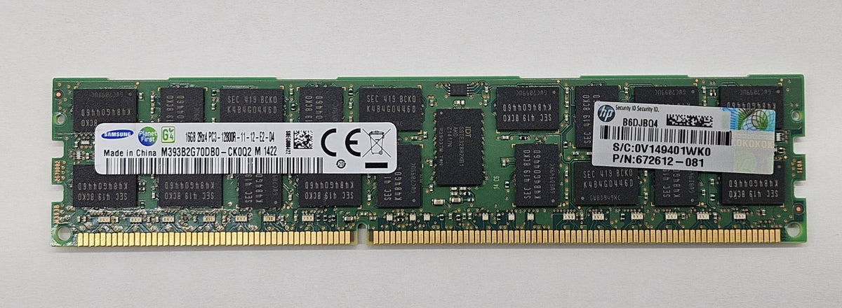 Samsung 16GB PC3-12800 DDR3-1600MHz REG ECC Server Memory RAM M393B2G70DB0-CK00