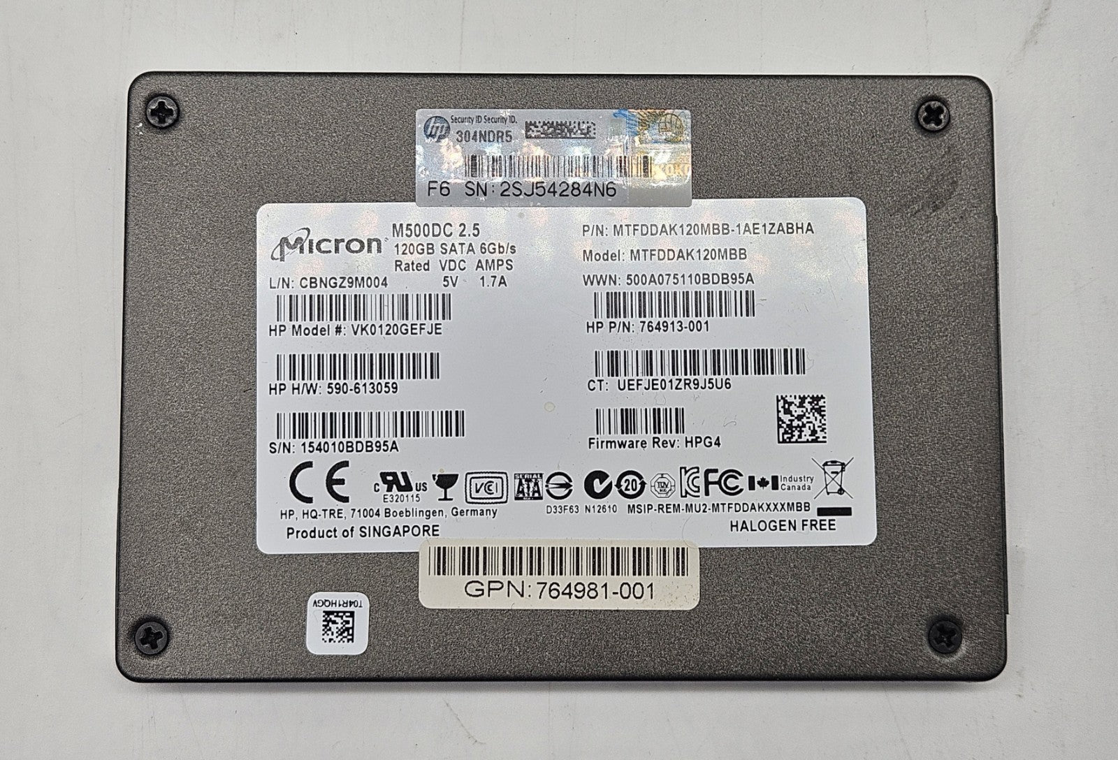 Micron M500DC 120GB MLC SATA 6Gbps 2.5" SSD MTFDDAK120MBB0