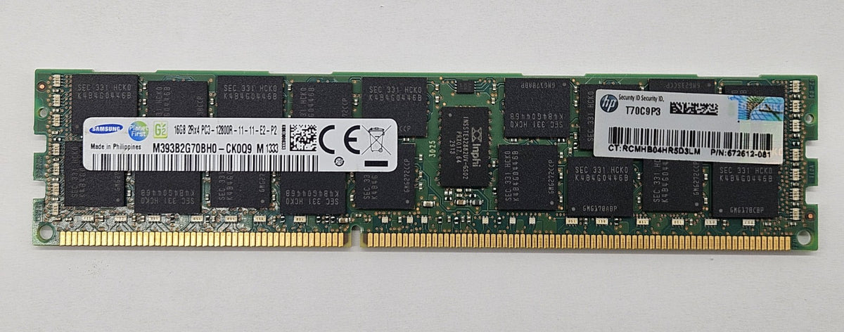 Samsung 16GB PC3-12800 DDR3-1600MHz REG ECC Server Memory RAM M393B2G70BH0-CK00