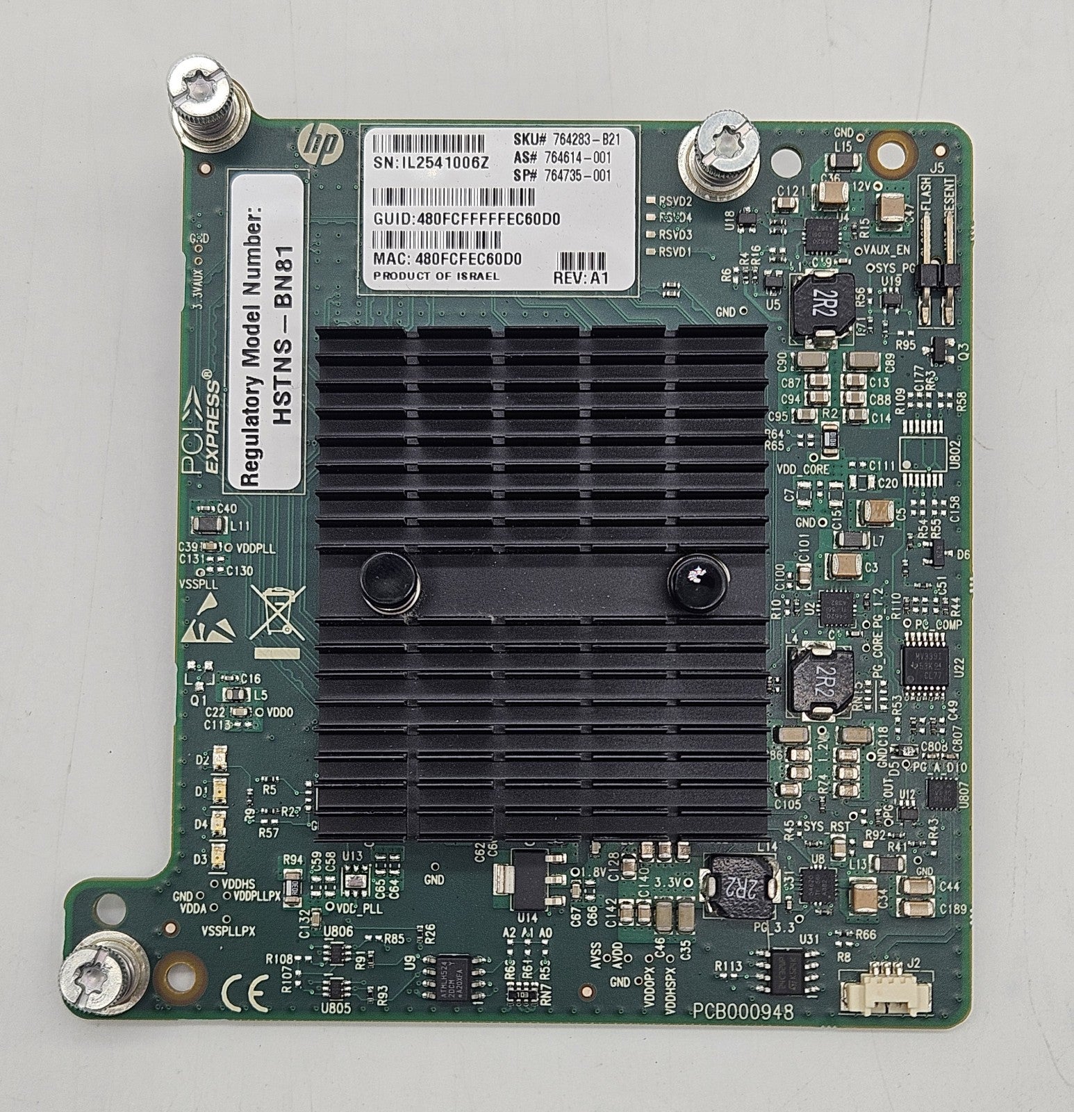 HP Infiniband 544+M 2-Port 10/40GB FDR/EN Mezzanine Adapter 764735-0010