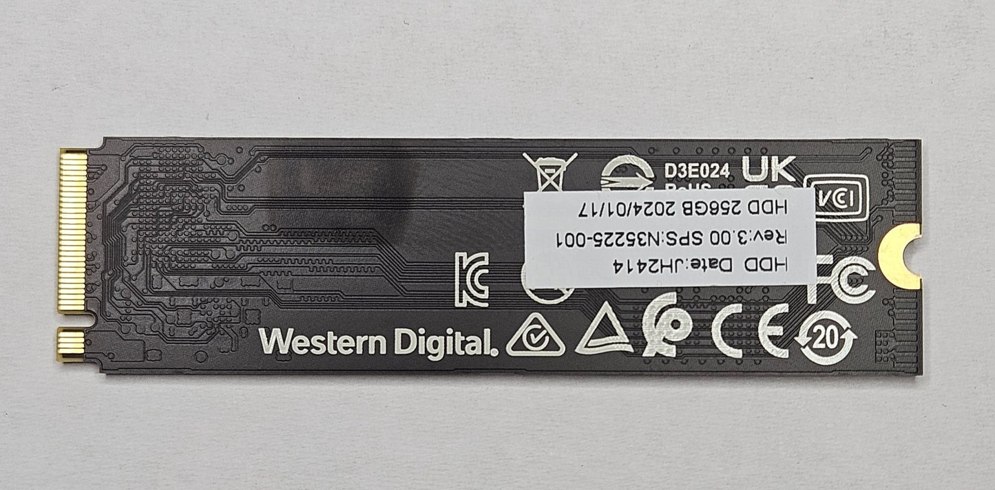 Western Digital SN740 256GB PCI Express 4.0 x4 NVMe M.2 2280 SSD SDDQNQD-256G1