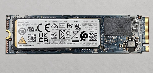 KIOXIA XG8 1TB TLC PCI Express 4.0 x4 NVMe M.2 2280 SSD KXG80ZNV1T020
