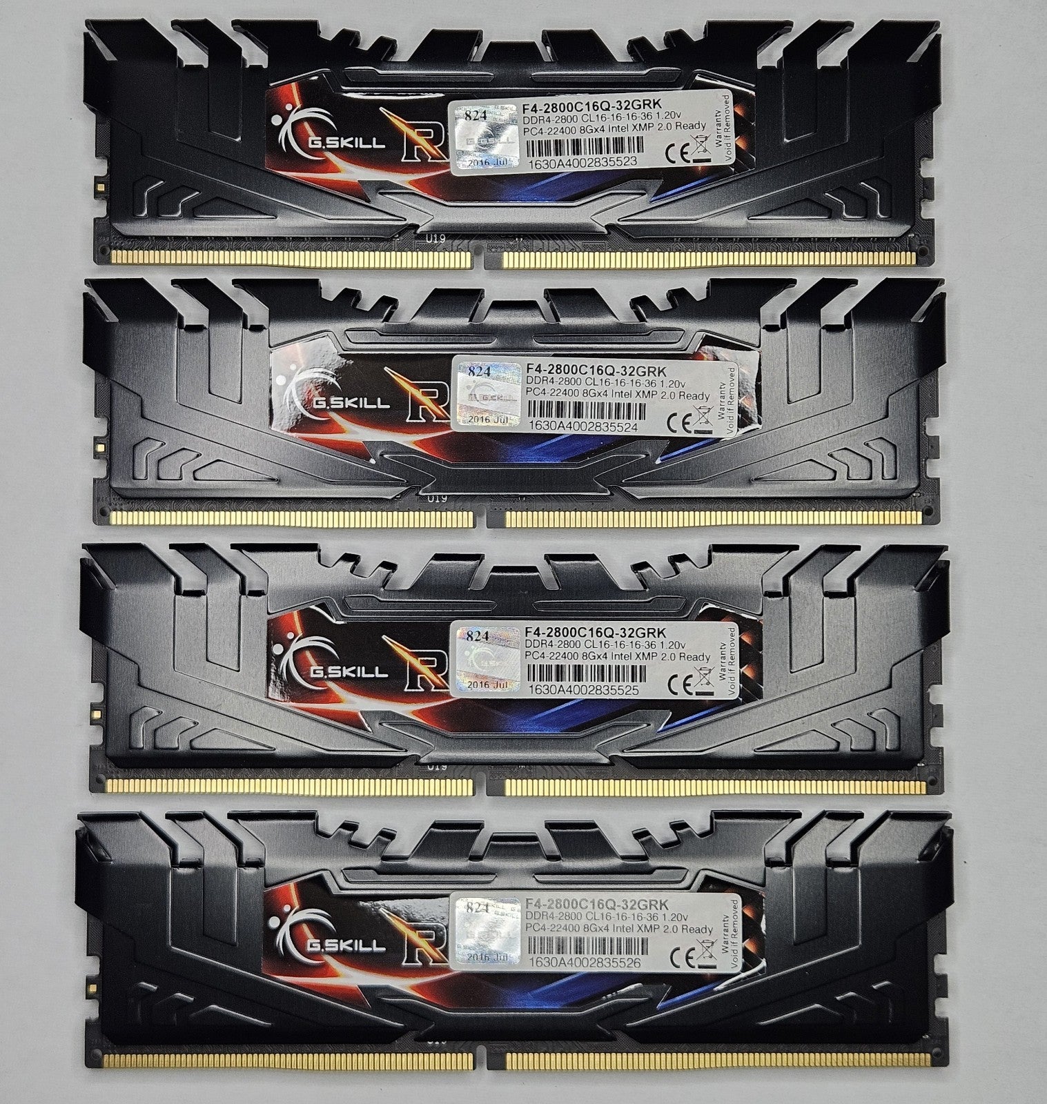 Ripjaws 32GB Kit (4X8GB) PC4-22400 DDR4-2800MHz Desktop RAM F4-2800C16Q-32GRK0