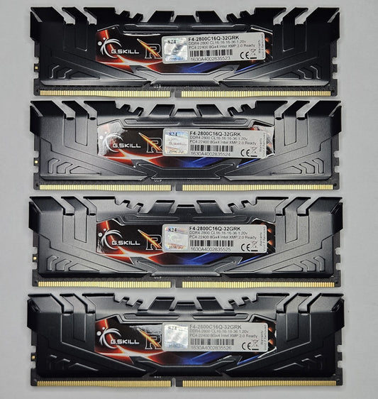 Ripjaws 32GB Kit (4X8GB) PC4-22400 DDR4-2800MHz Desktop RAM F4-2800C16Q-32GRK0