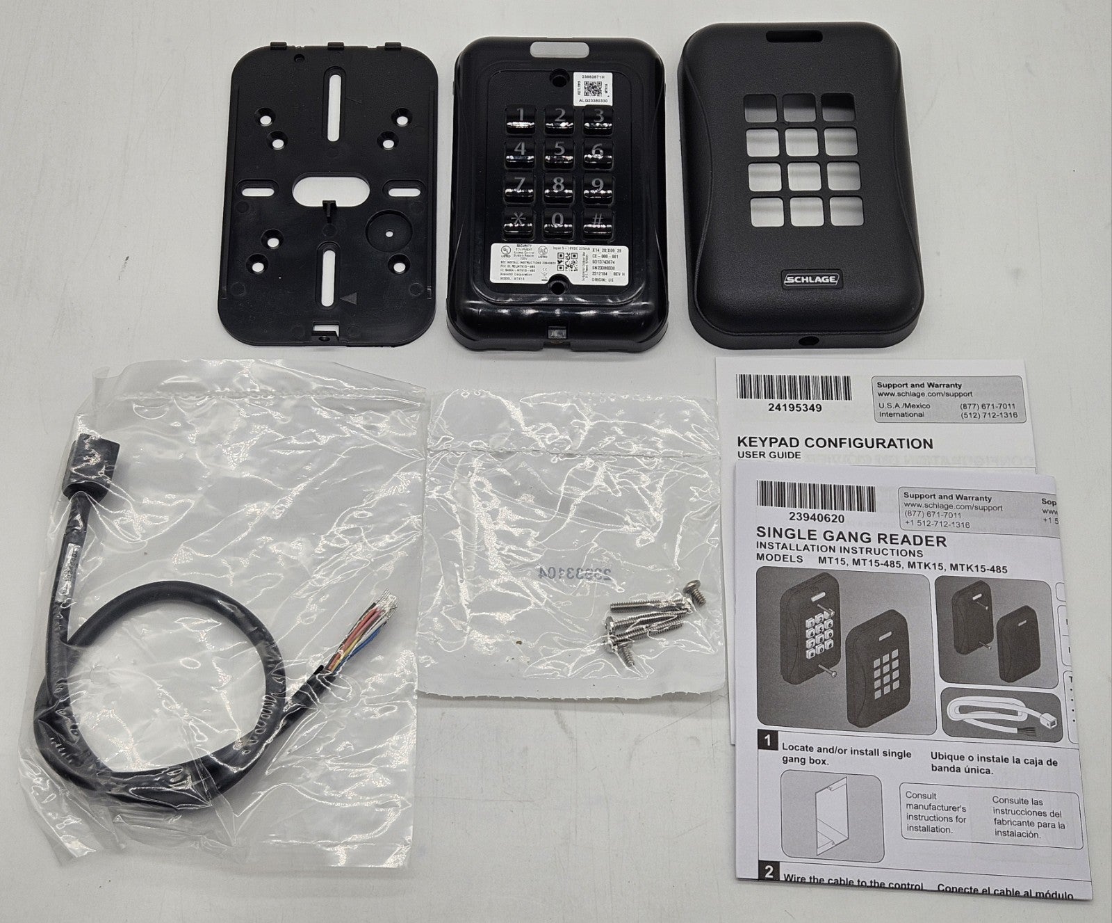 NEW Schlage Multi-Technology Wall Mount Reader with Keypad MTK154