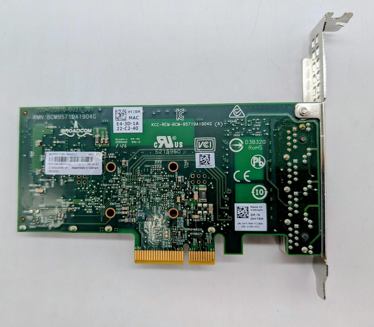 HY7RM Dell Broadcom 5719 Quad-Port 1GB PCIe Network Interface Card1