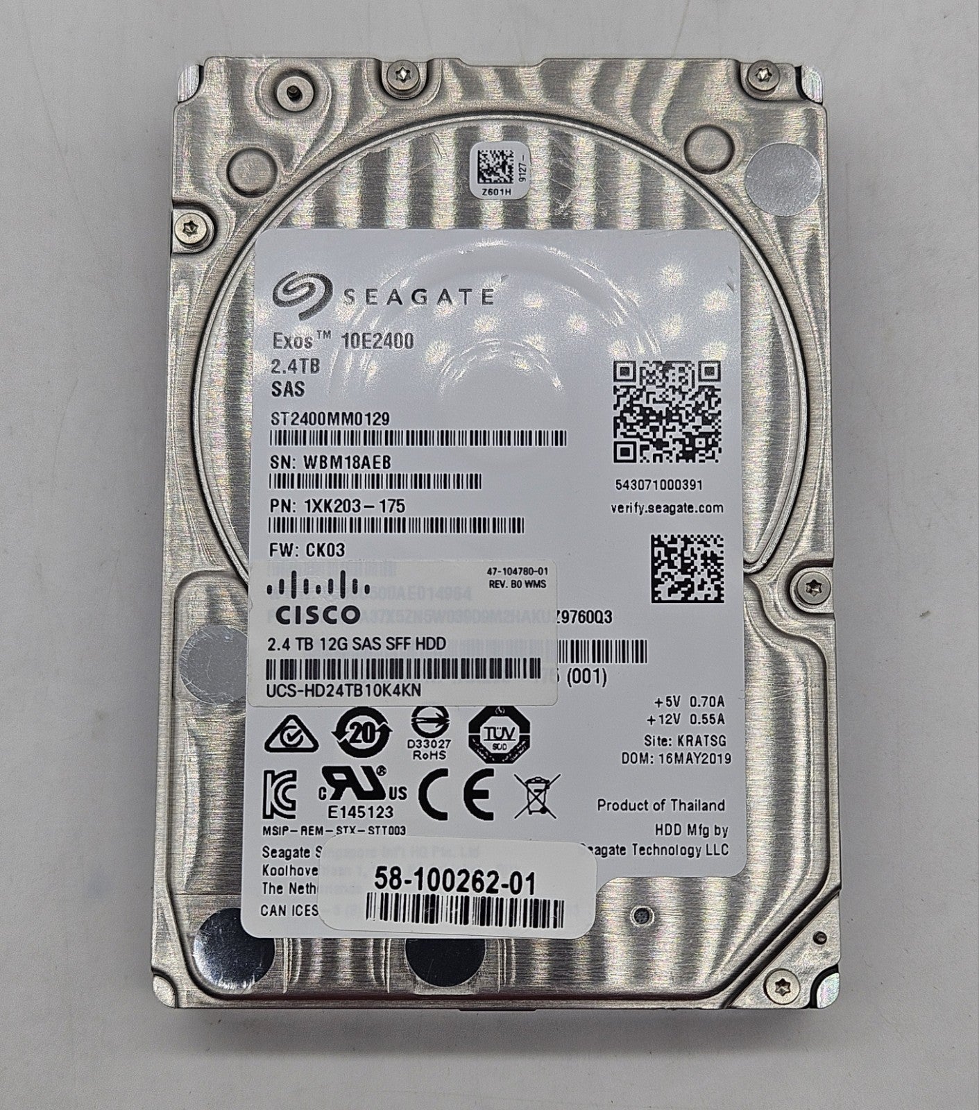 Seagate 2.4TB 10kRPM SAS 12Gbps 256MB Cache 16GB NAND 2.5" HDD ST2400MM01291