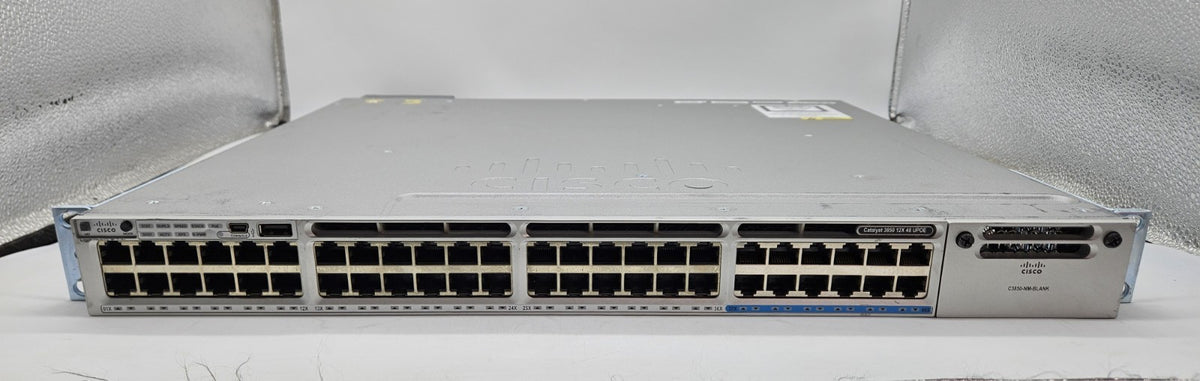 Cisco 3850 48-Port GbE (12-10GbE) Network Switch w/ 1x PSU WS-C3850-12X48U-L1