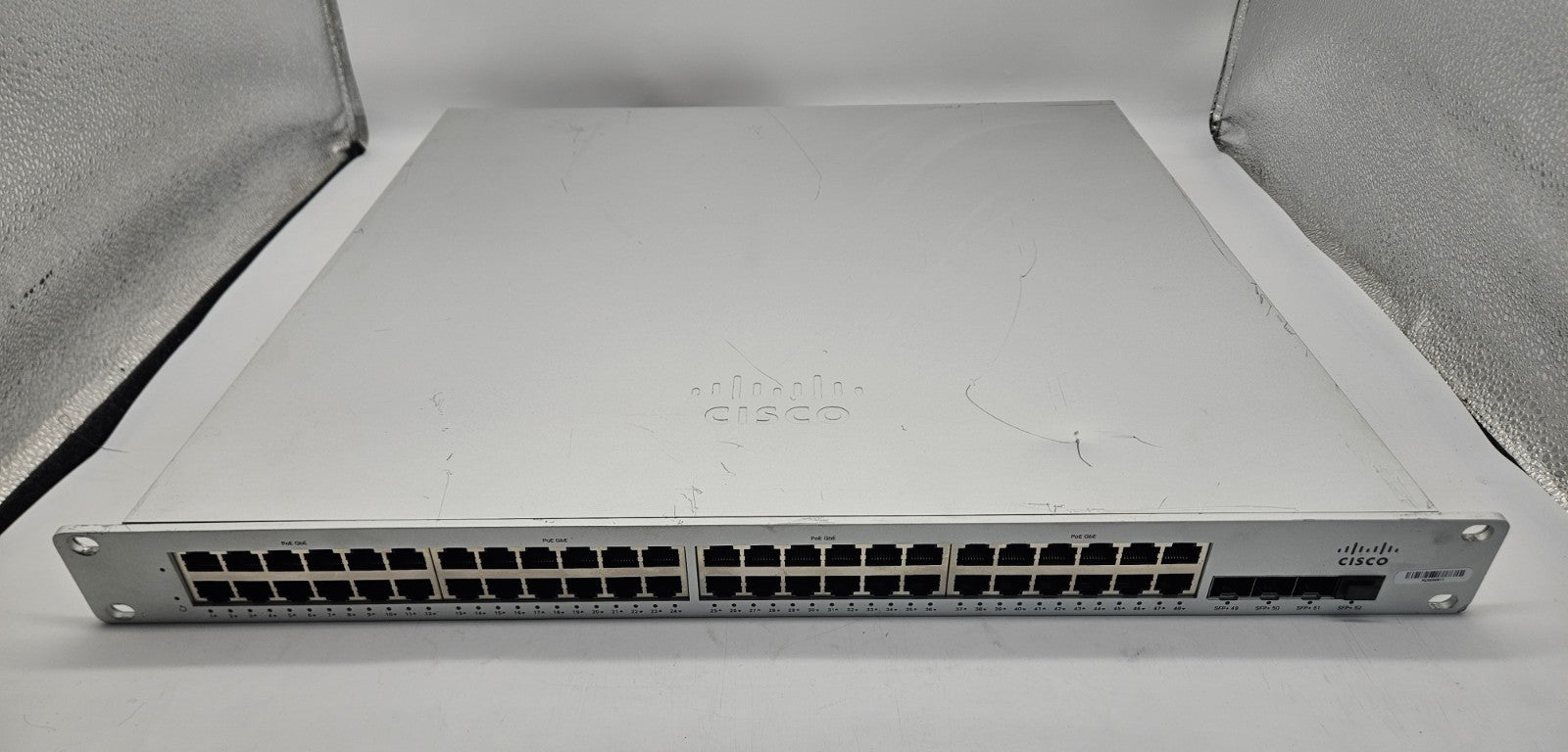 Cisco Meraki 48-Port GbE PoE+ & 4-Port SFP+ Switch w/2x PS UNCLAIMED MS250-48LP0